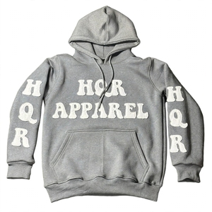 เสื้อฮู้ด Rhine Stone HQR Apparel ปักลายตัวอักษร พิมพ์ลายด้านหน้า มีกระเป๋าเสื้อ ทรงโอเวอร์ไซส์ ใส่ได้ทั้งชายและหญิง สไตล์ลำลอง เหมาะสำหรับฤดูหนาว ผลิตจากผ้า 100% - Product Image 1