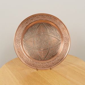 Plateau de service rond en métal plaqué or style royal, vaisselle de mariage, centre de table d'hôtel, assiette de présentation, décoration intérieure, hôtel - Product Image 5