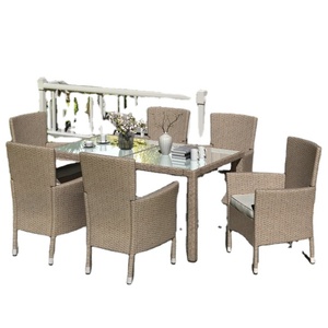 Ensemble de salle à manger en rotin, 6 places, meubles d'extérieur - Product Image 2