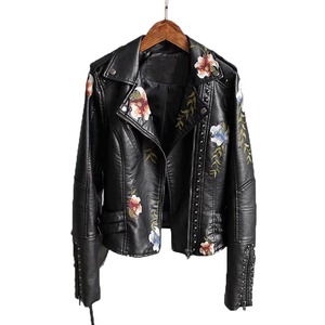 Premium Women Baseball Varsity Leather Jacket Embroidered Leather Sleeves OEM ODM Sample Service Available 2026 - Product Image 3