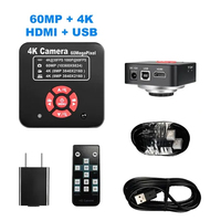 XHU4011 60MP 4K Digital 150X Zoom Microscope Kit dengan Dudukan Anti-Getaran, Output /VGA/USB dengan Dudukan Lipat