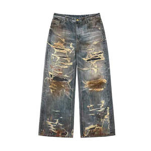 Jeans Anchos de Mezclilla Gruesa para Mujer, Tela Suave y Gruesa, Ajuste Cómodo y Relajado, Estilo Casual para Uso Diario, Estilo Urbano, OEM - Product Image 2