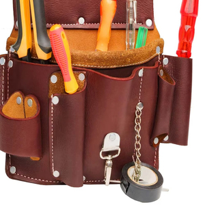 Sacs à outils en cuir véritable couleur unie personnalisés, best-sellers, nouvelle arrivée, support OEM, personnalisation de votre logo et étiquette - Product Image 2