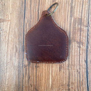 Vente en gros de porte-clés en cuir de vachette, gravure laser, porte-clés unisexe en cuir véritable de luxe, porte-clés d'accessoires - Product Image 5