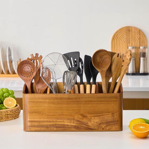 Cuillère en bois massif écologique, résistante à la chaleur, pour la cuisine, idéale pour mélanger et remuer. - Product Image 5