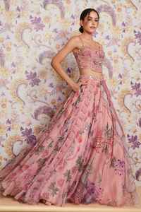 Lehenga de Seda Taby Premium de Boutique India, Lehenga de Diseño Bollywood para Fiestas y Bodas, Prenda Festiva de Moda para Mujer, Más Vendida - Product Image 2