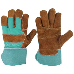 Guantes de Trabajo de Seguridad Personalizados de Cuero Vacuno Dividido, Semifabricados con Logotipo, Protección Industrial para Manos con Puño Reforzado - Product Image 2