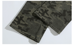 Jean baggy camouflage pour homme, pantalon en denim à jambe large, streetwear oversize, coupe ample, pantalon de skateboard, pantalon homme, pantalon femme - Product Image 5
