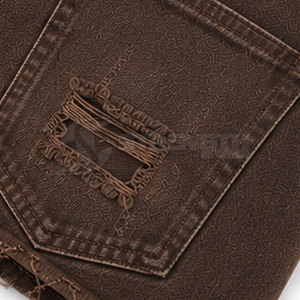 Distressed Shorts Breathable Fabric Distressed Shorts For Hot Weather Outdoor Activities And Casual Use - Product Image 4