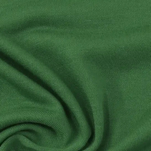 Tissu jersey tricoté vert de qualité supérieure, poids moyen, extensible, style uni, en coton - Product Image 5
