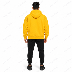 <b>Mens</b> Oversized Hoodie Acid Wash Cotton Fleece Pullover Hooded Sweatshirt <b>Long</b> <b>Sleeve</b> Streetwear <b>Top</b> Washed Oversized Hoodies - Product Image 4
