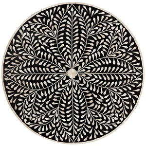 High Quality Indian Handcrafted MDF Wood Resin Inlay <b>Single</b> Tier Desk Storage Tray for Restaurants Modern Luxury Serving Platter - Product Image 5