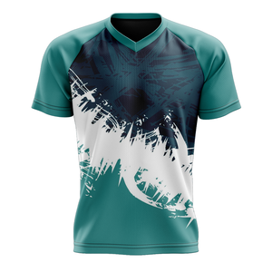 เสื้อยืดคอกว้างแฟชั่นผู้ชาย ODM OEM หลายสี แขนสั้น ผ้าคอตตอนผสม เสื้อสเวตเตอร์ลำลอง ดีไซน์โดดเด่น คุณภาพสูง ผลิตภัณฑ์ถักนิตติ้ง - Product Image 1