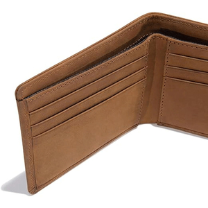 RAHRAJ ENTERPRISES Red Leather Bifold <b>Wallet</b> Men's Slim Card <b>Holder</b> Travel <b>Passport</b> Case Model Re-mw-022 500 Pieces 7-Day Sample - Product Image 4