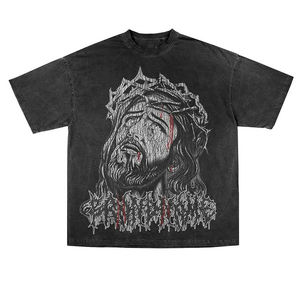 Camiseta Oversize de Alta Calidad para Hombre, Estilo Hip Hop Urbano con Estampado Intenso, Estilo Casual, 100% Algodón a Buen Precio - Product Image 3