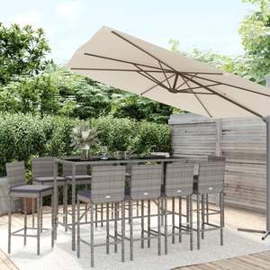 Ensemble de 10 ensembles de meubles de jardin gris pour terrasse - Product Image 1