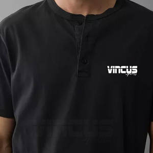 Chemises Henley pour hommes à manches courtes avec logo personnalisé, confortables, durables, légères, style streetwear - Product Image 5