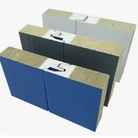 Panneau sandwich QCF177 en laine de roche avec bordure en PU et plaque d'acier pour toiture/mur de bâtiment en structure métallique – Matériau de construction
