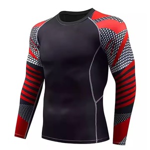 Combinaison de sport de compression personnalisée par sublimation, tenue d'entraînement MMA BJJ, tenue de gym pour homme, chemise à manches longues et pantalon - Product Image 6