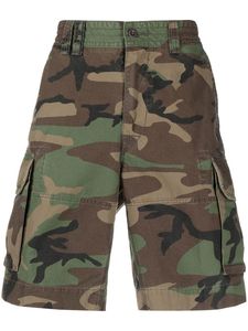Camouflage Cargo Shorts Men 100% Cotton Mid Rise Elastic Waist Button Fly Utility <b>Summer</b> <b>Pants</b> - Product Image 3