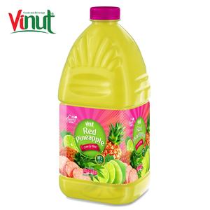 67.6 floz VINUT jus d'ananas rouge avec citron vert et menthe (taille de la famille) ligne de production de jus d'ananas fournisseurs de jus - Product Image 1