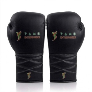 Gants de MMA professionnels 12oz en cuir de vachette personnalisé, imperméables, avec fermeture à lacets pour l'entraînement de boxe et de kick-boxing DF-BGB-01 - Product Image 3