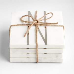 Sous-verres isolants en laiton avec incrustations alphabétiques, nouveau design, lot de 4, sous-verres, boîte à mouchoirs, sets de table, articles de cuisine - Product Image 3