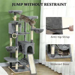 Torre para Gatos de Múltiples Niveles con Tapete para Gatos, Estructura para Escalar para Familias de Gatos, Árboles y Rascadores Premium para Gatos - Product Image 2