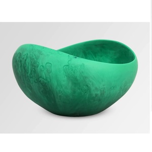Bol à salade en résine fait main et personnalisé, forme sur mesure, design amour, élégant, pour fruits, décoration d'intérieur, sculpture - Product Image 4