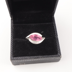 Beautiful Designer Pink Tourmaline 925 Sterling Silver Plated <b>Brass</b> <b>Ring</b> Jewellery For Women And Girls Wear In Wedding Party's - Product Image 1