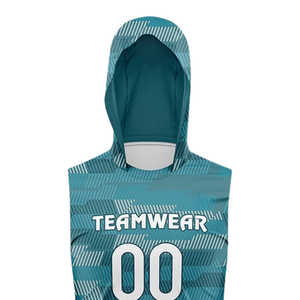 Maillot de football sans manches à capuche pour garçons 7v7, uniformes d'équipe personnalisés, motifs géométriques sublimés, nom et numéro du joueur - Product Image 3