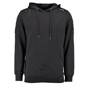 Sweat à capuche tendance hiver 100% coton uni effet vieilli avec logo personnalisable impression numérique séchage rapide respirant - Product Image 6