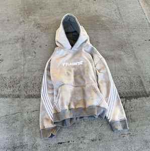 Sudadera con capucha extragrande de algodón 100% pesado, personalizada, vintage, con efecto desgastado por el sol, ecológica, de invierno, forrada, bordada, con acabado ácido. - Product Image 3