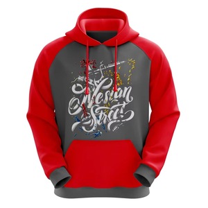 Sudadera con Capucha DTF Roja con Cordón – Sudadera Unisex Casual Lisa para Hombre y Mujer, Estilo Urbano, Suave y Moderna - Product Image 2