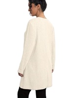 Suéter Navideño Casual de Manga Larga con Cuello Redondo para Mujer, Talla Grande, Diseño de Fábrica, Poliéster/Algodón, Logotipo Frontal, Colección de Invierno