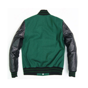 Veste universitaire surdimensionnée personnalisée pour homme, en fibre de polyester 100 %, imperméable, coupe-vent, à blocs de couleur, épaules tombantes - Product Image 2