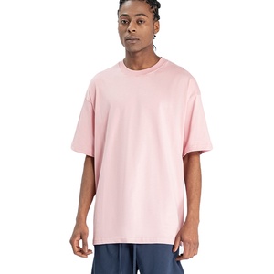 Venta al por mayor peso pesado transpirable algodón camiseta Streetwear estilo antibacteriano características diseño superior impresión Digital liso teñido - Product Image 1