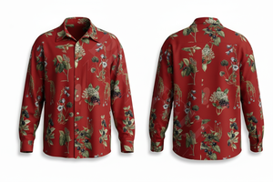 เสื้อเชิ้ตแขนยาวพิมพ์ลายดอกไม้สำหรับผู้ชาย ขายส่งเสื้อผ้าฤดูร้อน รับพิมพ์ลายตามสั่ง เสื้อลำลองสำหรับงานปาร์ตี้ชายหาด - Product Image 2