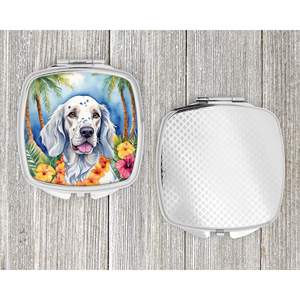 English Setter Luau Compact Travel <b>Makeup</b> <b>Mirror</b> Folding Handheld Design Gift <b>for</b> Women and Girls - Product Image 4