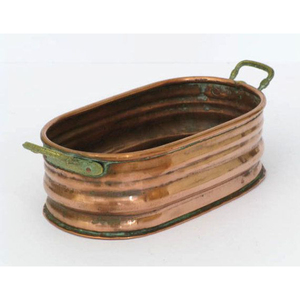 Seau en cuivre avec deux poignées, design antique, pour la décoration des plantes de jardin, style durable, fait main, en solde - Product Image 3
