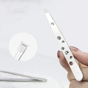 OEM ODM Edelstahl Schräge Spitze Augenbrauenpinzette Professionell Hochwertig Umweltfreundlich Leichtgewichtig Wiederverwendbar Individuell Anpassbar - Product Image 6