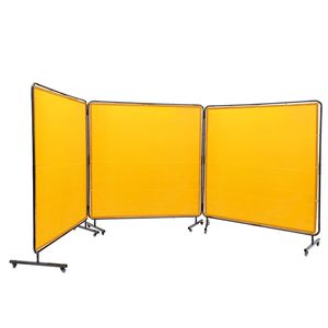 Schermo di Protezione per Saldatura in Vinile Ignifugo a 3 Pannelli 6FT X 6FT con Sistema di Ganci Girevoli a 12 Punti - Product Image 1