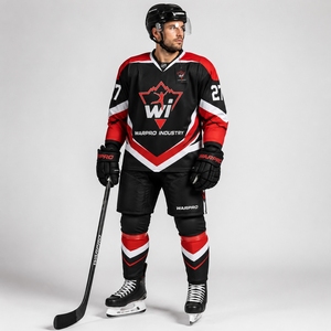 Ice Hockey Uniform Custom Ice Hockey Jersey And Pants Lightweight Breathable <b>Athletic</b> Clothing Designed For Clubs Schools - Product Image 3