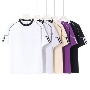 Men's for <b>Raglan</b> Sleeve T-Shirt Regular Fit O-Neck Knitted Casual Solid Color 100% Cotton Front Logo Breathable - Product Image 3