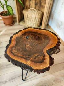 Fantastic Coffee End Side Table Home Decor Bedroom Living Room Office Natural Sheesham <b>Wood</b> Tree <b>Slice</b> Living Room Furniture - Product Image 2