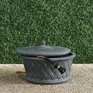 Macetas Decorativas de Aluminio Talladas a Mano para Almacenamiento en Jardín Exterior con Diseño Duradero para Organizar los Mangueras de Forma Segura - Product Image 3