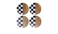 Sous-verre en MDF fait main avec incrustation en résine époxy, logo personnalisé, pour café, thé, décoration maison, hôtel, restaurant, vente en gros