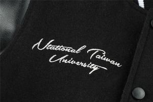 Veste unisexe en laine brodée, manteau de Couple, uniforme de Baseball pour hommes, avec couture contrastée, 7 couleurs - Product Image 4