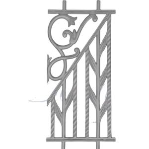 Barandilla de Escalera de Balcón Comercial Moderna de Hierro Fundido Gris de 12 mm de Grosor, Resistente a la Oxidación, 24 Pulgadas de Altura, Galvanizada, Anticorrosión - Product Image 1