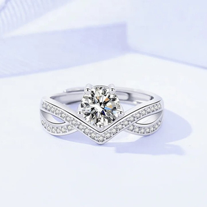 Anillos de Compromiso de Oro Blanco de 10k, 14k y 18k con Diamantes Cultivados en Laboratorio con Certificación IGI CVD HPHT, Corte Redondo, para Mujeres y Hombres - Product Image 1